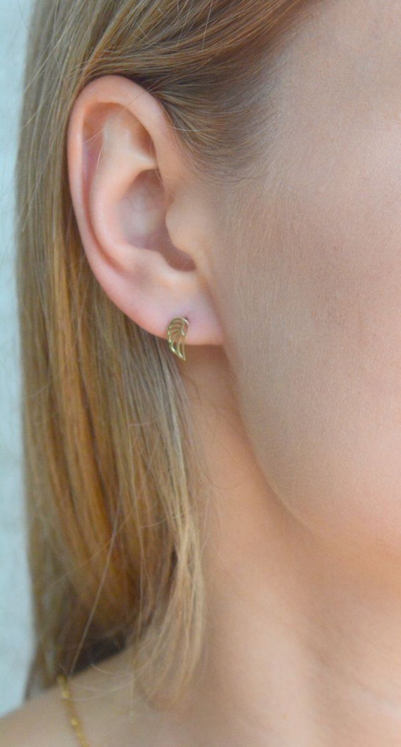 Złote kolczyki damskie 375 skrzydełka wkrętki KL 5369B 375.jpg